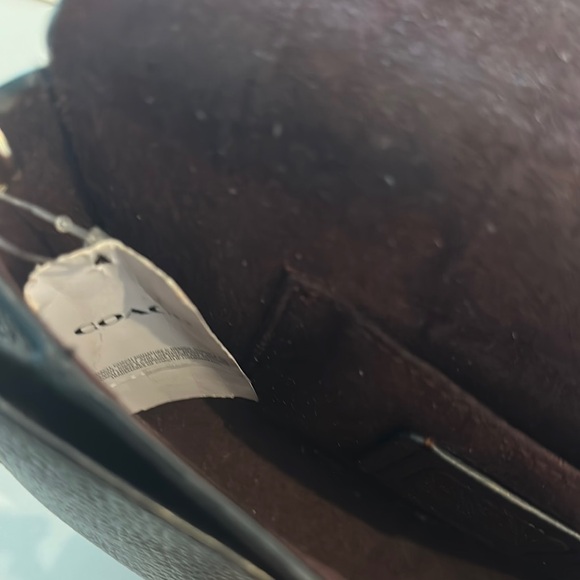 Coach “Ellen”Black Leather Crossbody Bag with Gold Accents - Picture 3 of 13